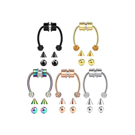 Rhinestone Nose Rings Magnetic Nose Rings Fake Nose Rings Nose Clips Shop Today Get It