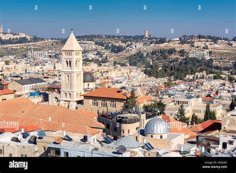 Aerial view to Jerusalem Old city, Israel Stock Photo - Alamy