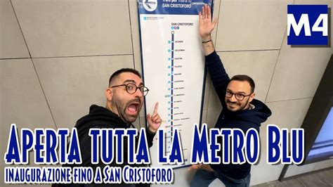 A MILANO Completata La METRO 4 L Inaugurazione Della LINEA BLU M4 Da