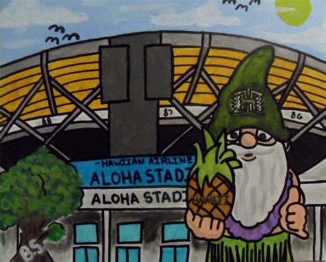 Hawaii Gnome Aloha Stadium Painted By Sampson1721 On Deviantart