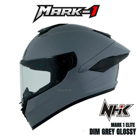 Jual NHK MARK 1 ELITE DIM GREY ORIGINAL HELM FULL FACE MARK ONE SOLID