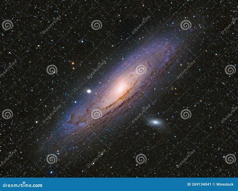 Andromeda Galaxy (Messier 31, NGC 224) a Barred Spiral Galaxy Stock ...