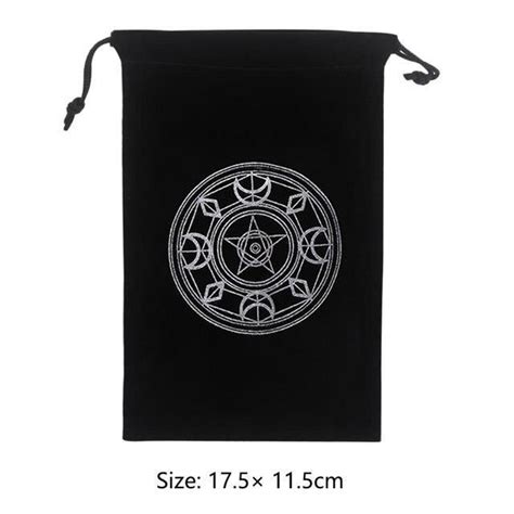 Jeu De Des Sac De Rangement En Velours Pentagramme Tarot Oracle