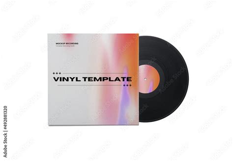 Vinyl and Sleeve Mockup with Transparent Background Stock Template ...