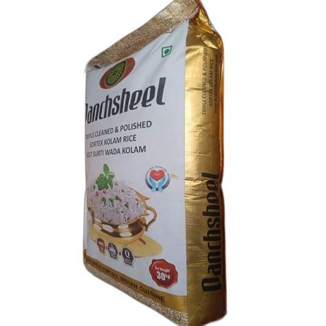 Panchsheel Wada Kolam Sortex Rice Packaging Type PP Bag Packaging