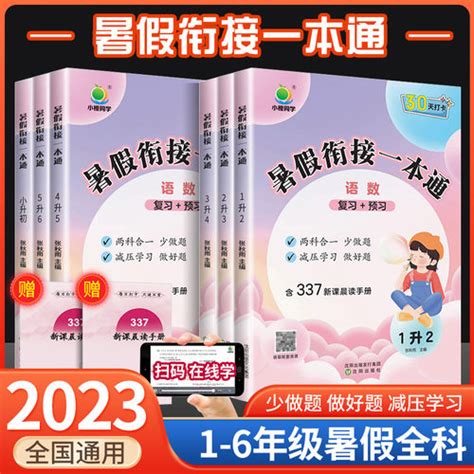 [2023版暑假衔接一本通小学 一升二年级，升三升，四升五升六年级小升初下册语文数学英语人教版暑假，作业本衔接，教材小学，暑期培训小橙同学] 轻舟网