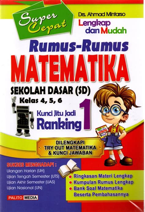 Jual Buku Super Cepat Rumus Rumus Matematika SD Kelas 4 5 6 Kunci