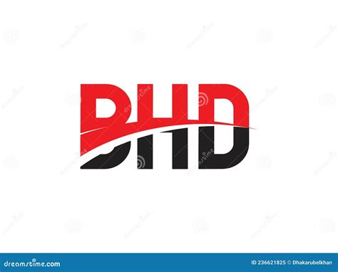 bhd letter initial logo design vector illustration stock vector