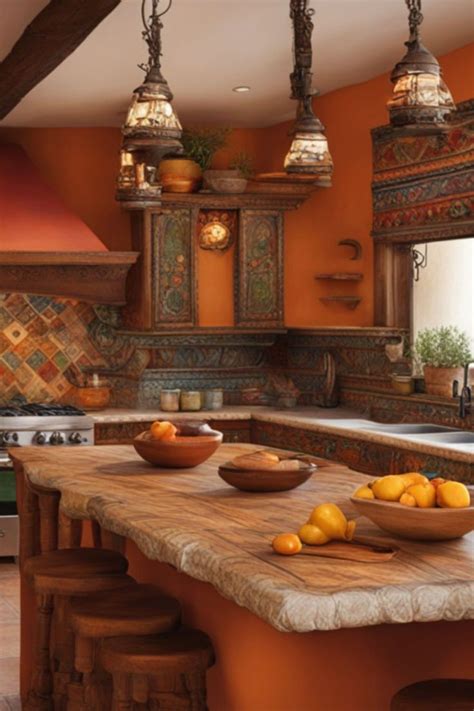 Pin By Susan Abe On Eclectic Hacienda In Mexican Tile Kitchen