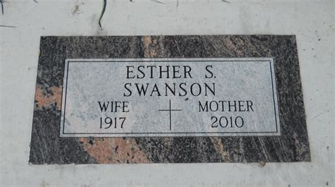 Esther Sylvia Larson Swanson Homenaje De Find A Grave