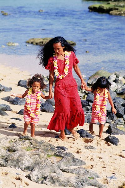 Mother On Beach With Daughters Maui Hawaii Free Photo Download