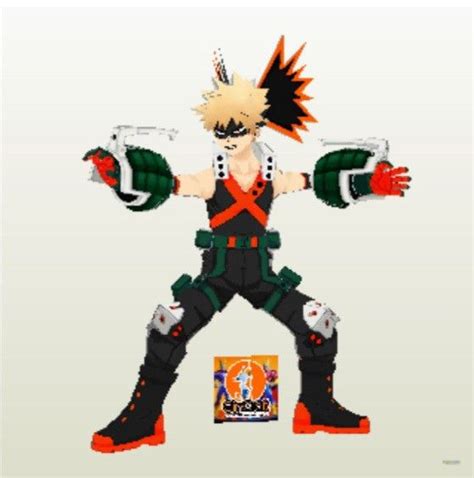 Bakugou Katsuki Papercraft Minecraft Para Armar Artesan As De Papel