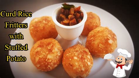 Curd Rice Fritters With Potato Fry Stuffed Cook With Comali Fusion