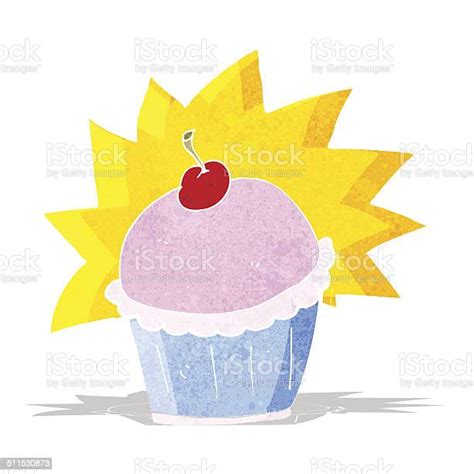 Cartoon Cupcake Stock Illustration Download Image Now Cake Cheerful Clip Art Istock