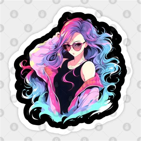 Cute Anime Girl Anime Sticker Teepublic