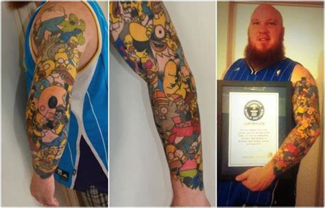 Man's Homer Simpson tattoos set world record - Sports Illustrated