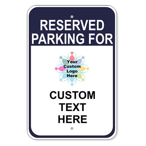 Reserved Parking Sign - Custom Signs