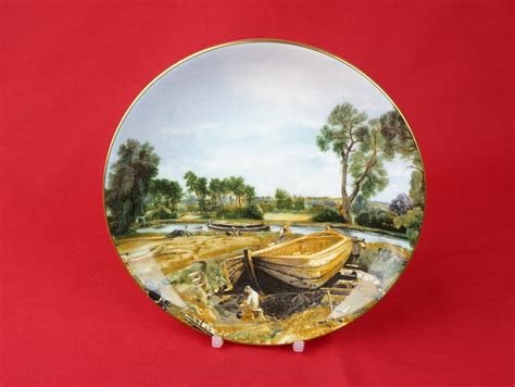 Coalport China Plate John Constable Boat Building Flatford Mill Etsy UK