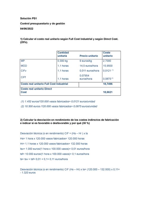 Soluci N Ps Prueba De S Ntesis Resuelta Del Primer Turno Soluci N