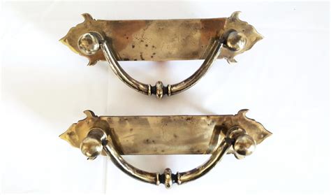 Antique Large Bronze Door Pulls - Showpiece Antiques