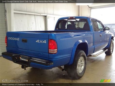 2001 Dodge Dakota Sport Club Cab 4x4 In Intense Blue Pearl Photo No