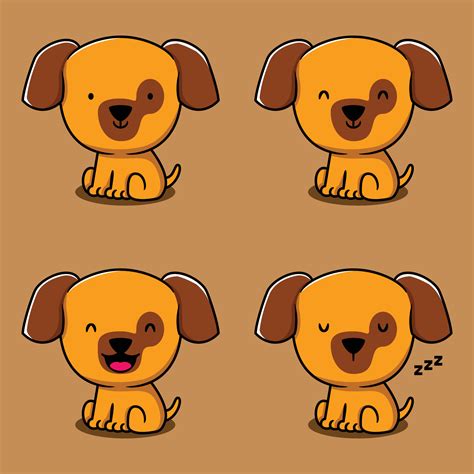 vector illustration of cute puppy emoji 13041625 Vector Art at Vecteezy