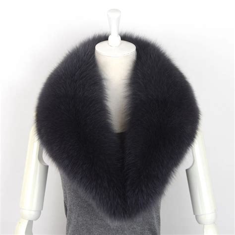 Natural Color Fox Real Fur Collar Scarf Genuine Winter Warm Collars