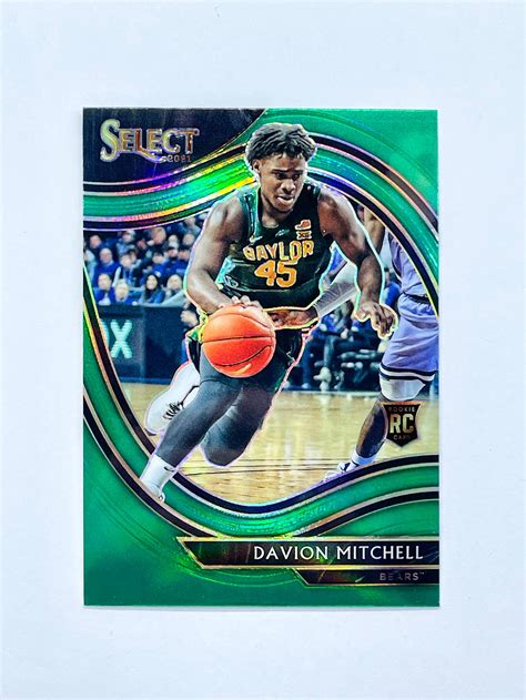 Davion Mitchell Rookie Card 2021 Chronicles Select Green Etsy