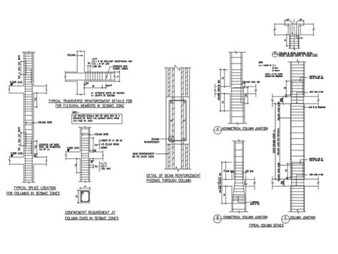 Typical column construction and reinforcement details dwg file ...