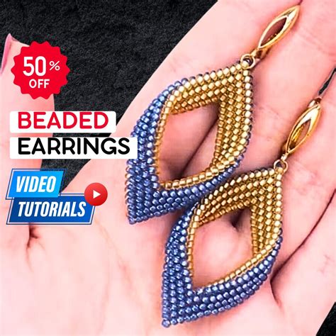 Beaded Earrings Pattern Video Tutorial Beading Patterns Earrings Seed ...