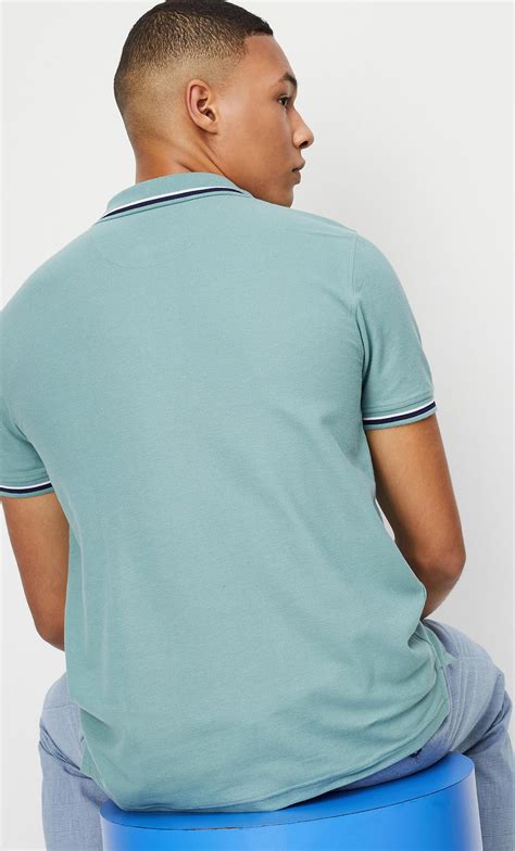 Buy Men Slim Fit Polo T Shirt With Striped Trim Online At Just Rs 4990 1000012749101 Max