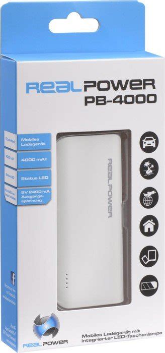 Ultron Powerbank RealPower PB 4000 weiß ab 13 86 2022