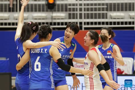 China Upsets U S In Women S Volleyball Nations League Xinhua