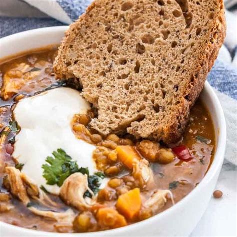 Instant Pot Lentil Soup With Vegetables And Chicken Plated Cravings