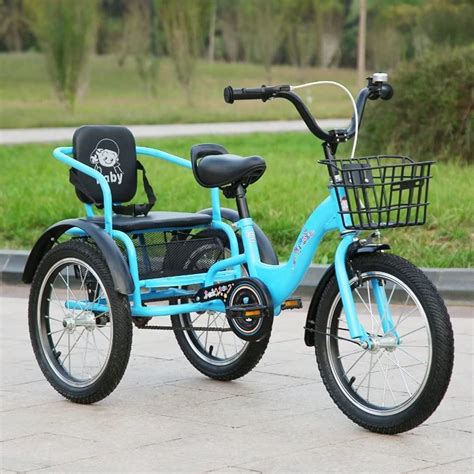 Niebieski B 16inch LSQXSS Триколісні велосипеди з великими педалями для ...