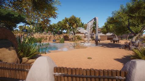 Pretty happy with this Black Rhinoceros habitat I built in Franchise Mode : r/PlanetZoo