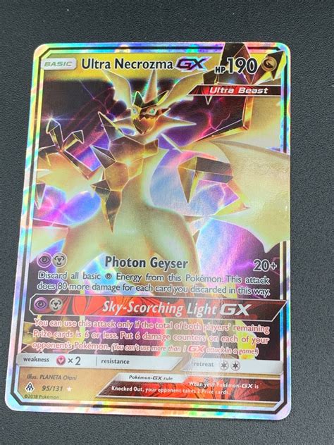 Ultra Necrozma Gx Ultra Rare Sm Forbidden Light Set Pokemon Nm