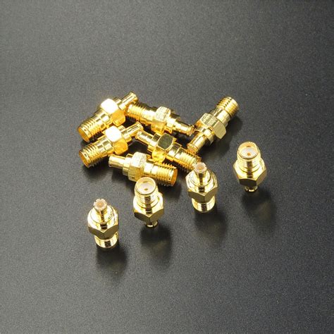 30 stücke Gold SMA BUCHSE auf MCX stecker gerade adapter anschluss