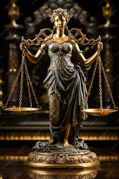 Premium Ai Image Statue Of Lady Justice Holding Scale Of Justice