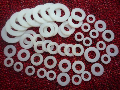 WHITE NYLON Flat WASHERS M2 M2 5 M3 M3 5 M4 M5 M6 M7 M8 M10 M12 14 16