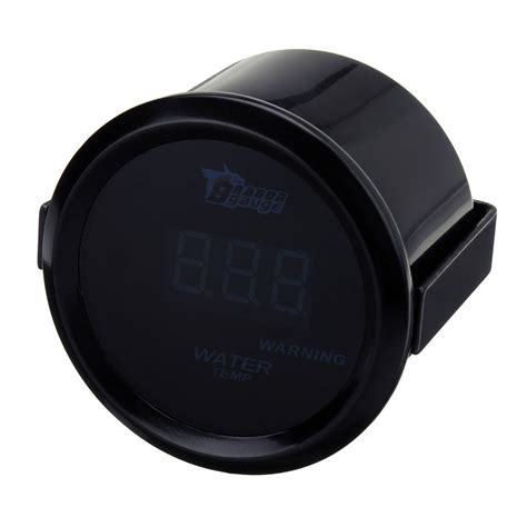 Gauge 52mm Black Car Moter Red Backlight Digital LED Electronic Water