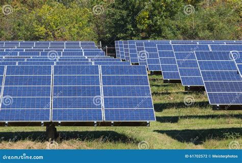 Solar Panel Array In The Bright Sunlight Stock Photo Image Of Panel