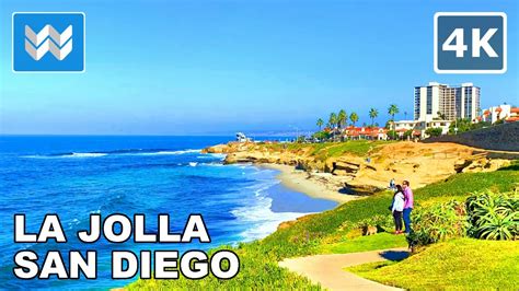 [4k] La Jolla In San Diego California Usa Scenic Walking Tour