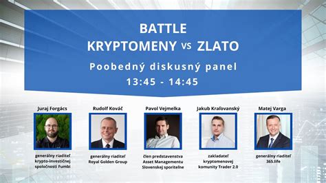 Investi N Konferencia Ta Battle Kryptomeny Vs Zlato Podvod Alebo