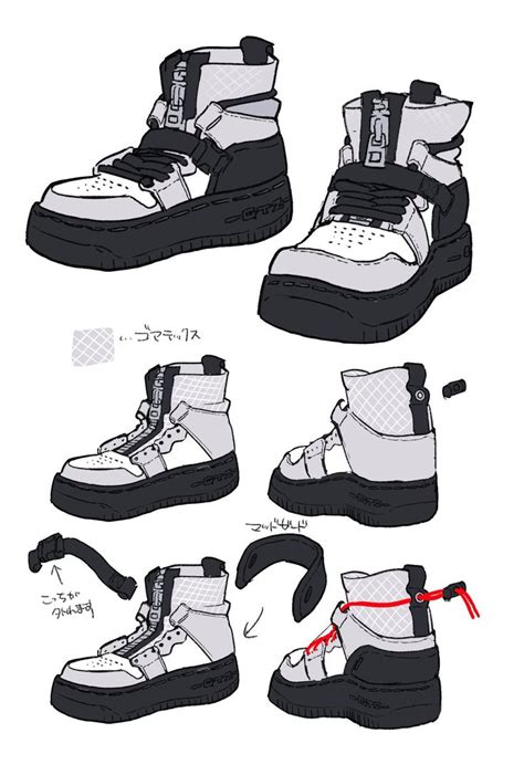 Pin by Tyler Redmond on Art Practice | Shoes drawing, Clothing design ...