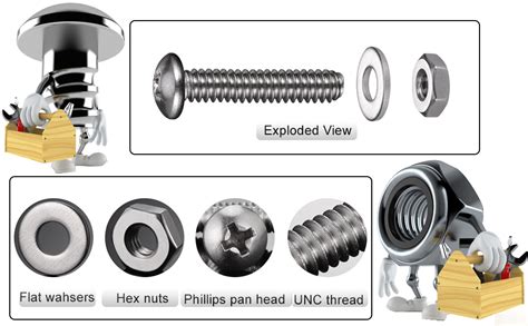 Pcs Nuts And Bolts Assortment Kit For Home Projects Stainless