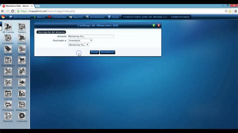 Masadmin Erp Web Crear Y Asignar Un Almacen A Una Sucursal Youtube