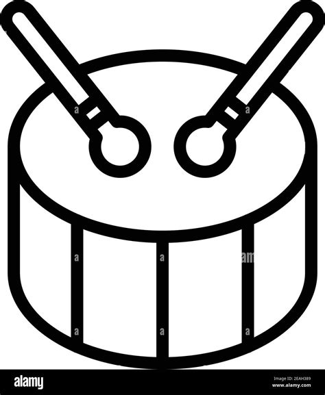 Drum Bass Music Icon Outline Drum Bass Music Vector Icon For Web