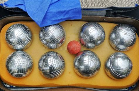 Italian Bowling Set Stock Photo Image Of Petanque Activity 74185544