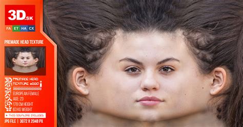 3d Sk Premade Head Texture 220 Female